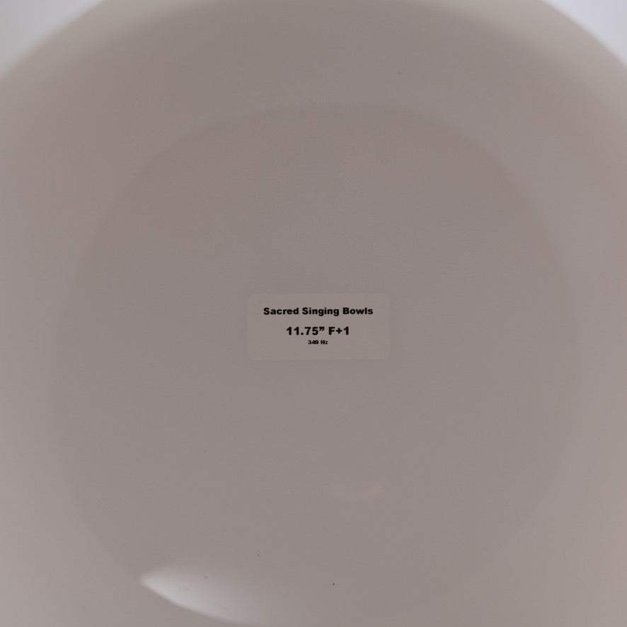 11.75" F+1 White Frosted Singing Bowl
