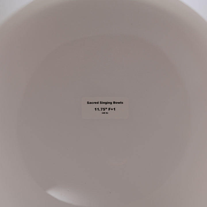 11.75" F+1 White Frosted Singing Bowl