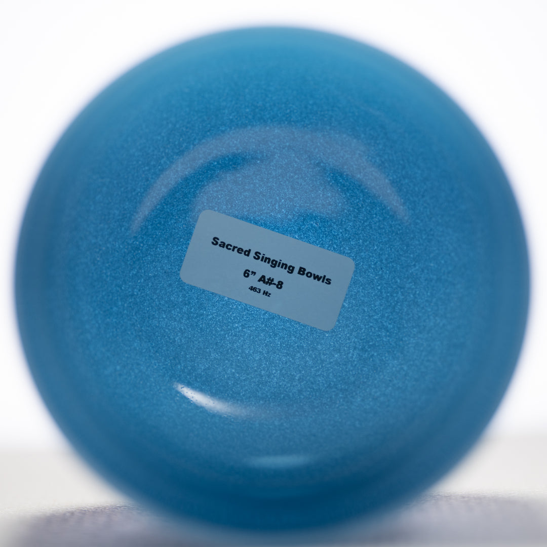 6" A#-8 Indigo Child Crystal Singing Bowl, Perfect Pitch