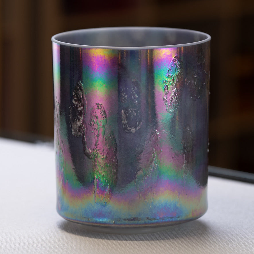 8" Anchi & Platinum Singing Bowl in a tall style from Crystal Tones