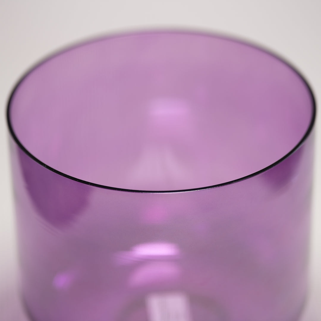 8" D-15 Lavender Lotus Crystal Singing Bowl