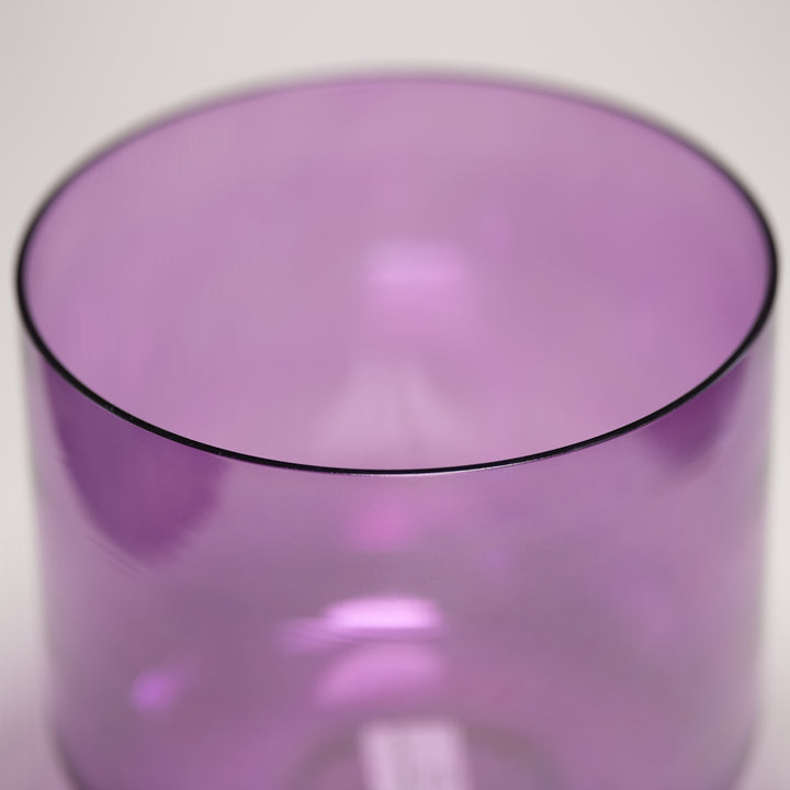 8" D-15 Lavender Lotus Crystal Singing Bowl