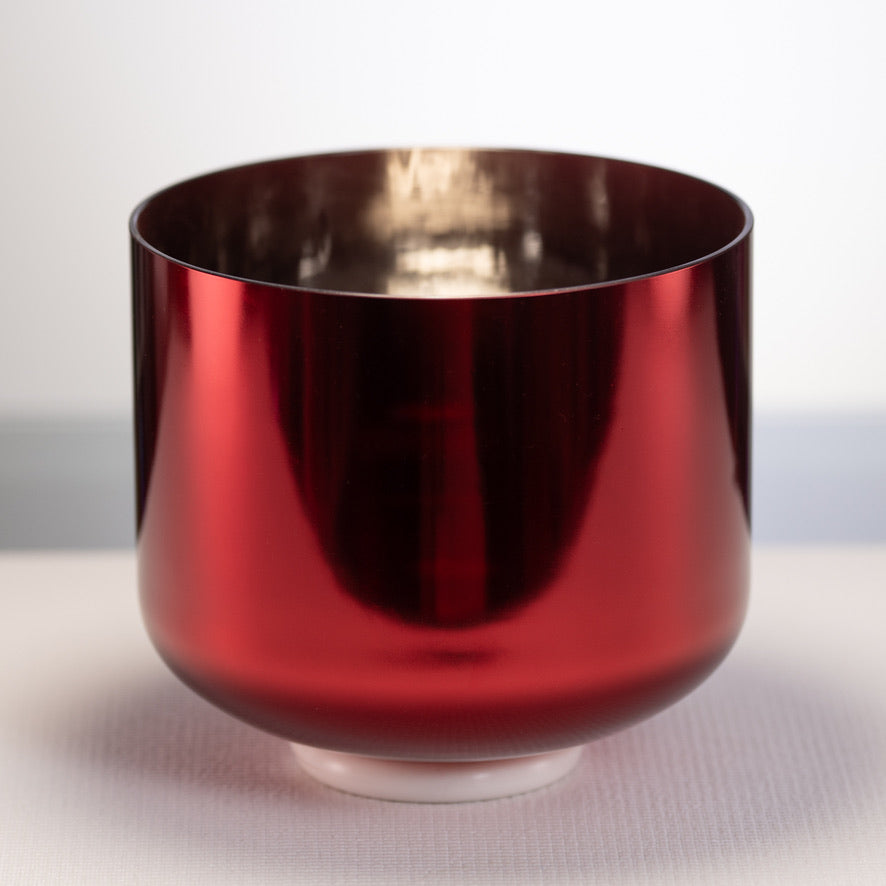 9" A#-1 Ruby Ray Crystal Singing Bowl, Perfect Pitch