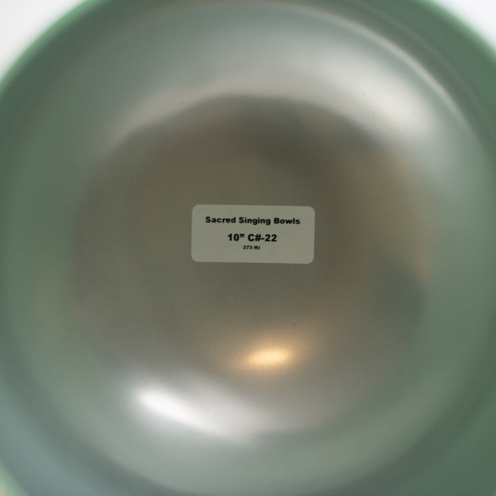 10" C#-22 Emerald Heart Frosted Singing Bowl