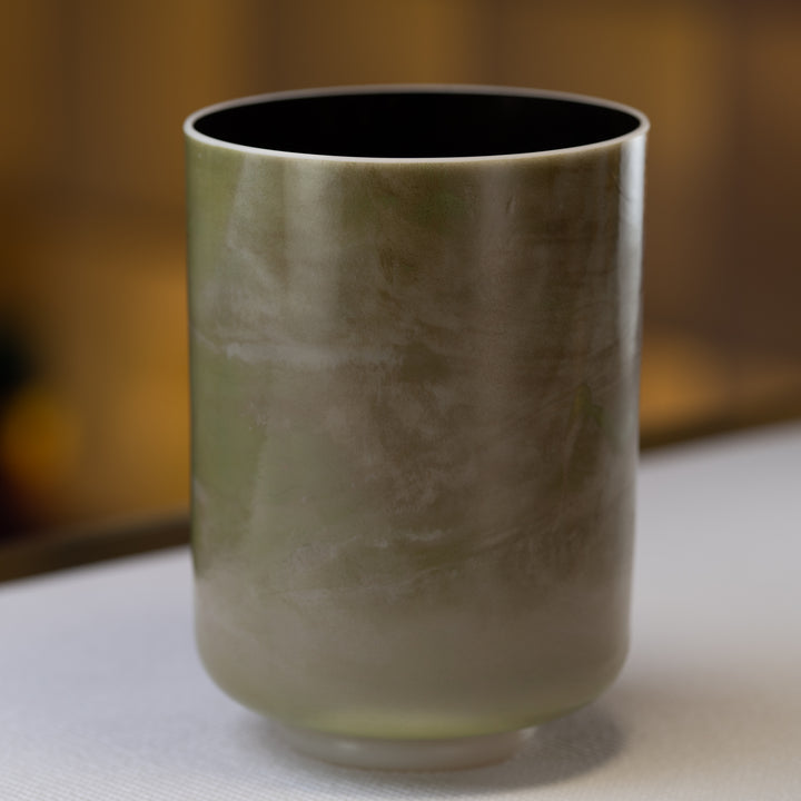 8" B-10 Emerald & Tibetan Quartz Copper, Crystal Tones™