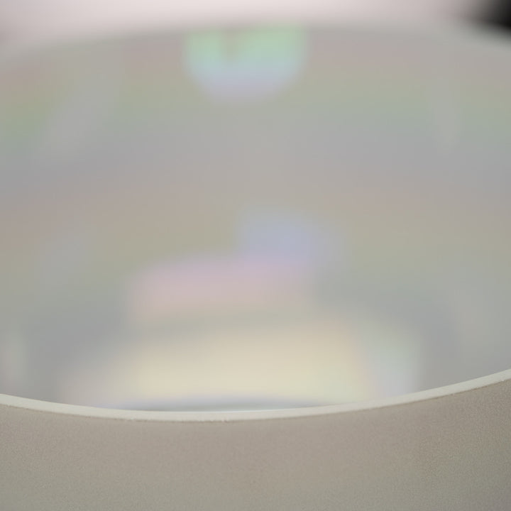 13.5" C+0 White Frosted Bowl with Angel Aura inside