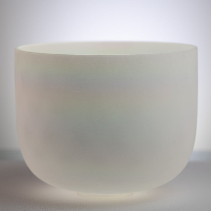 13.5" C+0 White Frosted Bowl with Angel Aura inside