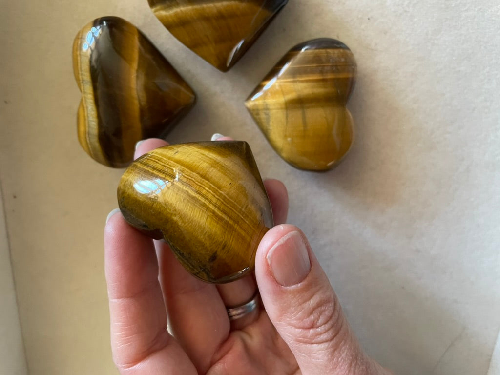 Tiger Eye Hearts