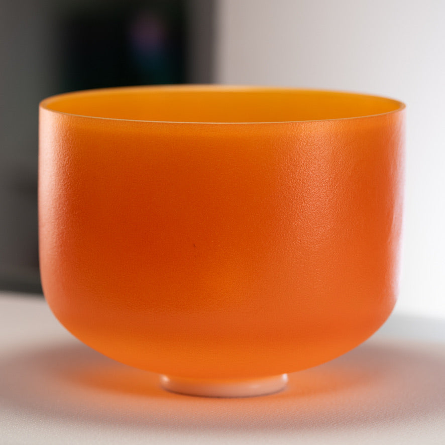 12" C#-27 Setting Sun Frosted Crystal Singing Bowl