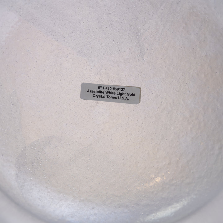 9" F+30 Azeztulite White Light Aura Gold, Crystal Tones™