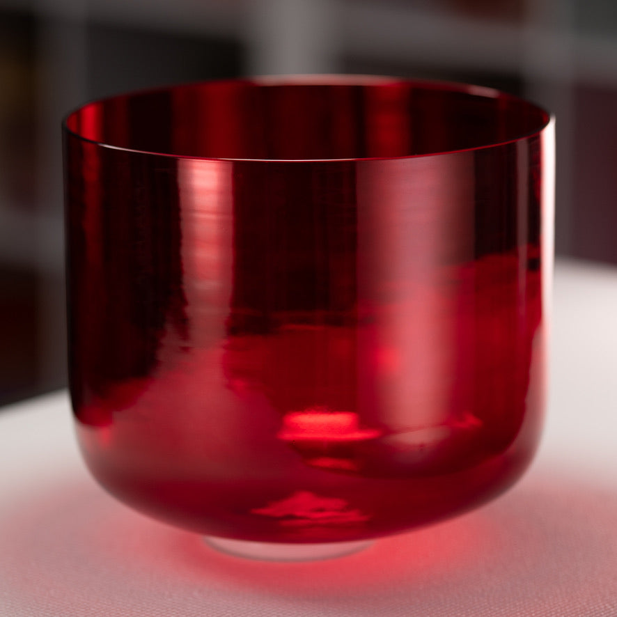 11.75" C#-35 Ruby Ray Crystal Singing Bowl