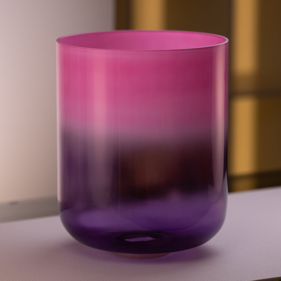 12” E+30 Blossoming Heart Crystal Symphony Bowl, Tall