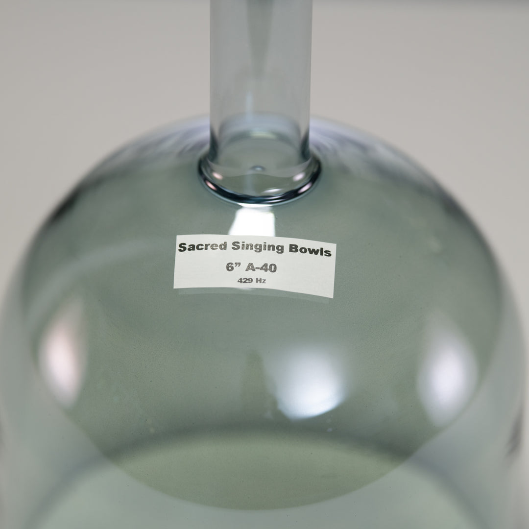 6" A-40 Indigo Child Handheld Crystal Singing Bowl