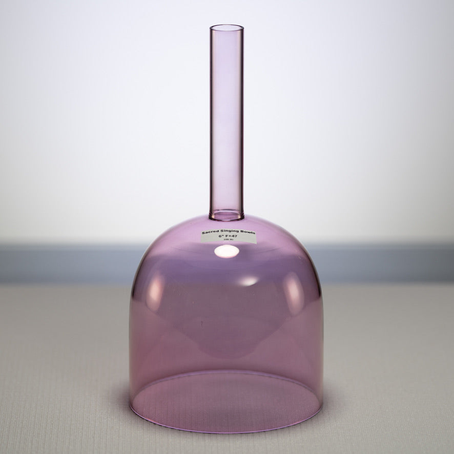 6" F+47 Solar Violet Handheld Crystal Singing Bowl