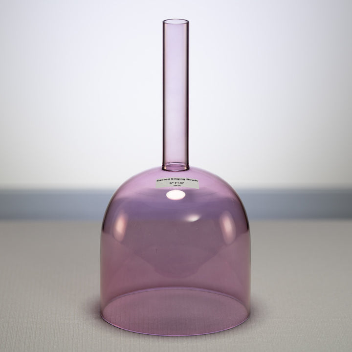 6" F+47 Solar Violet Handheld Crystal Singing Bowl