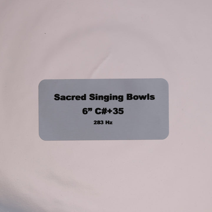 Sacred Singing Bowls product label