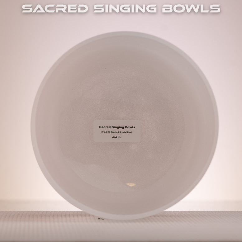 8" A+16 Frosted Crystal Singing Bowl