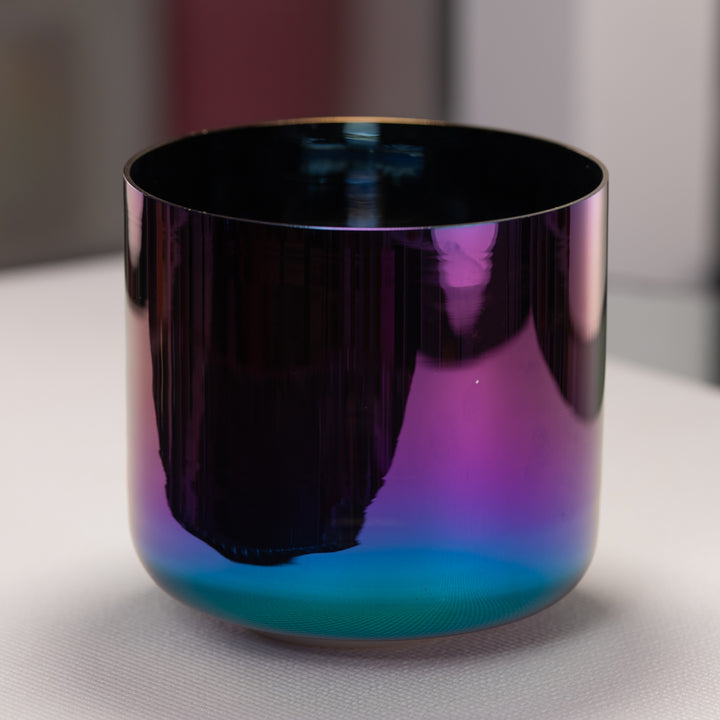 8.25" G#+9 Celestial Rainbow Crystal Singing Bowl, Perfect Pitch