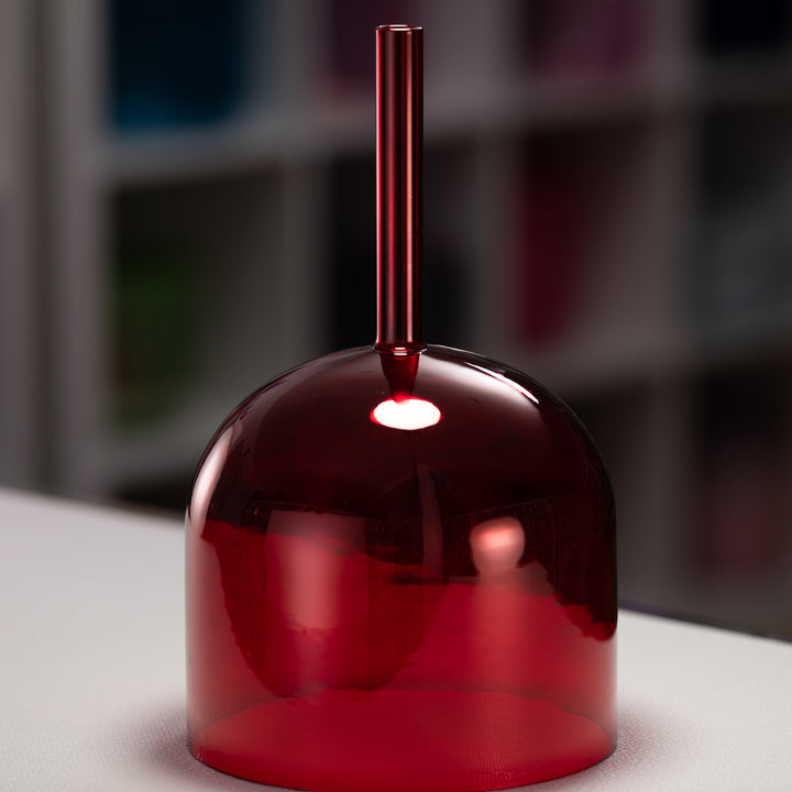 9" G-23 Ruby Ray Crystal Singing Bowl, Handheld