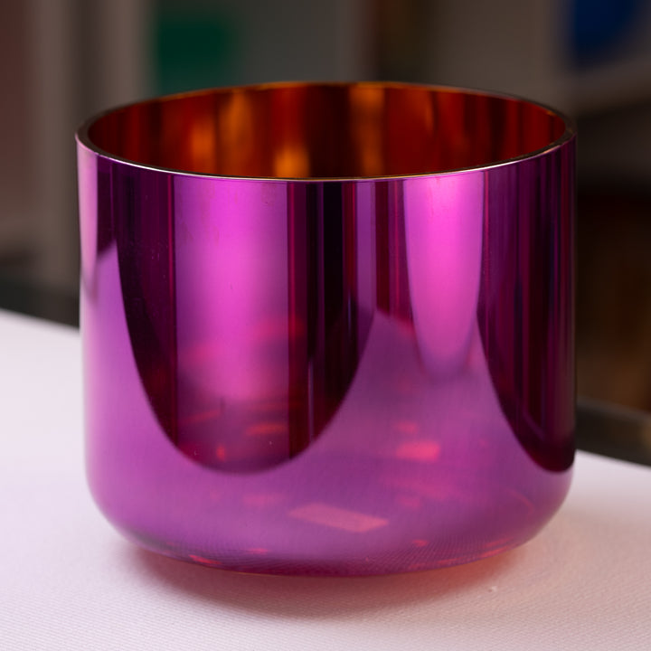 10.25" D#+30 Magenta & Gold Crystal Symphony Bowl
