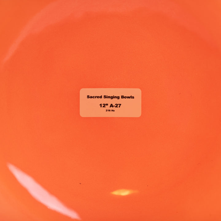 12" A-27 Healing Golden Flame Singing Bowl