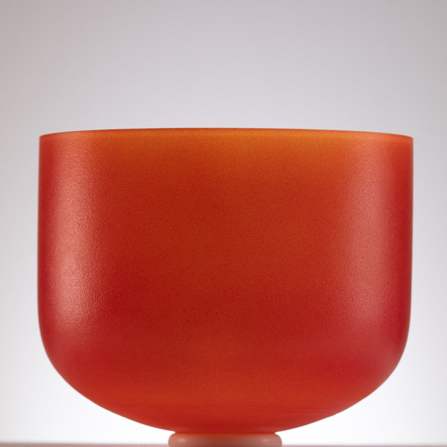 14" F#-25 Sedona Sunrise Frosted Crystal Singing Bowl