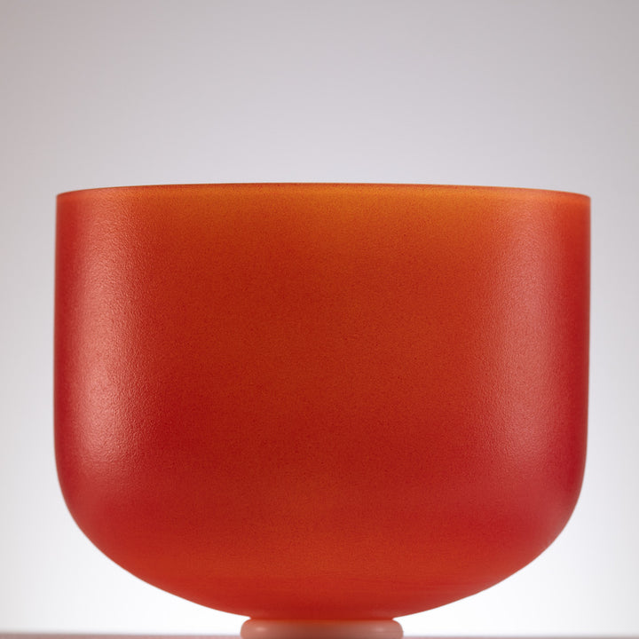 14" F#-25 Sedona Sunrise Frosted Crystal Singing Bowl