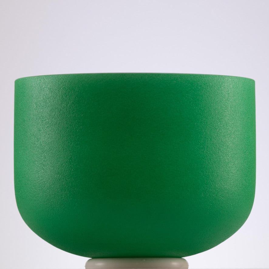 10" C#-22 Emerald Heart Frosted Singing Bowl