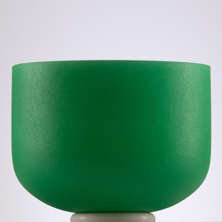 10" C#-22 Emerald Heart Frosted Singing Bowl