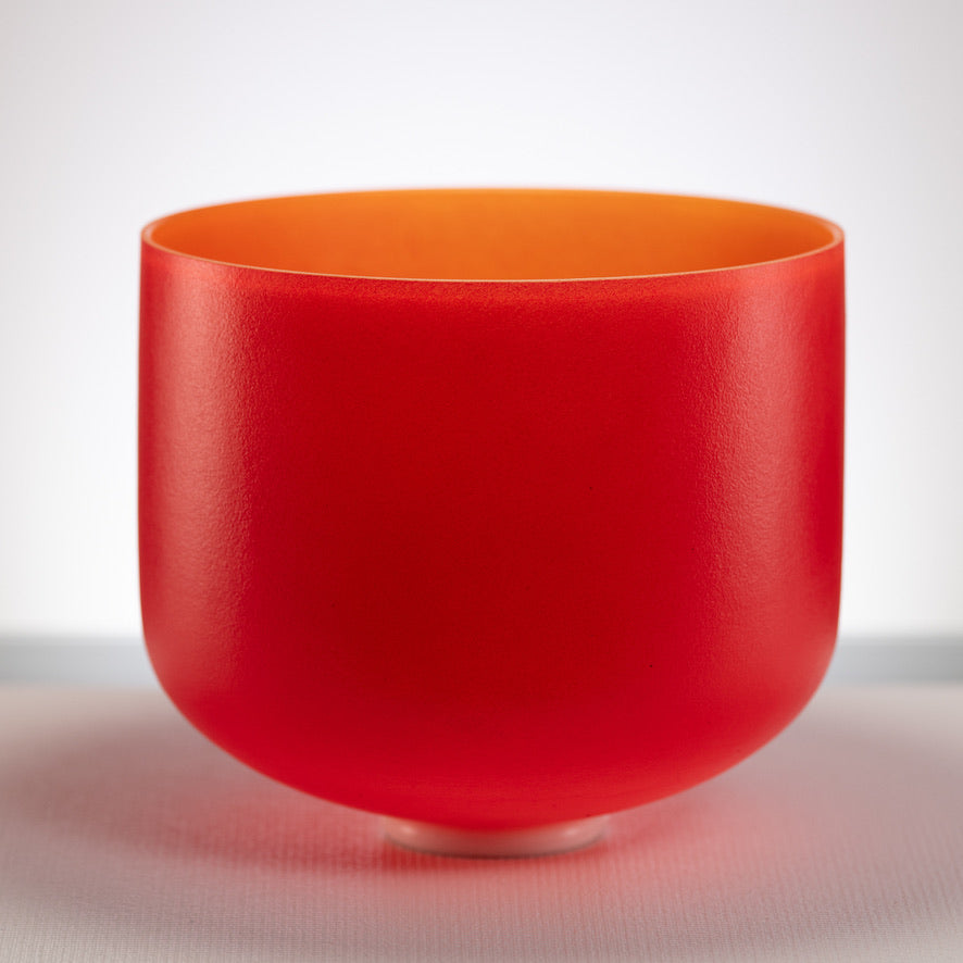 13" G#-22 Sedona Sunrise Frosted Crystal Singing Bowl