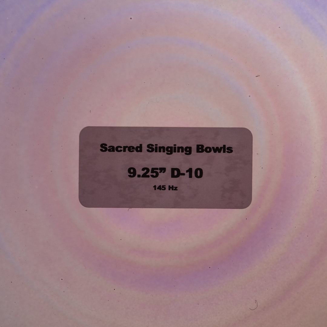 9.25" D-10 Amethyst Activation Crystal Singing Bowl