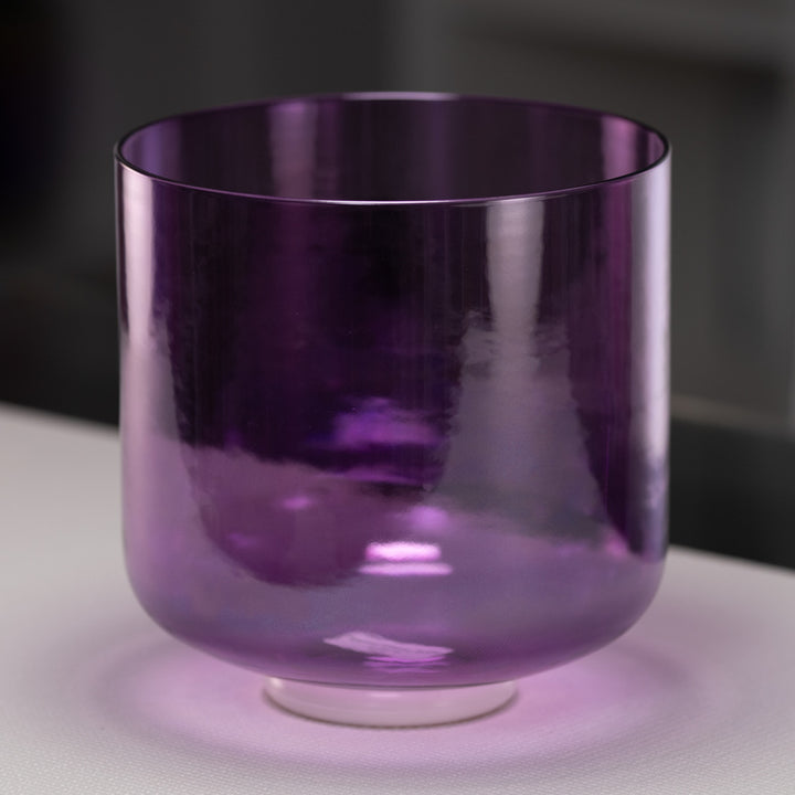 9" G#+10 Lavender Lotus Crystal Singing Bowl, Perfect Pitch