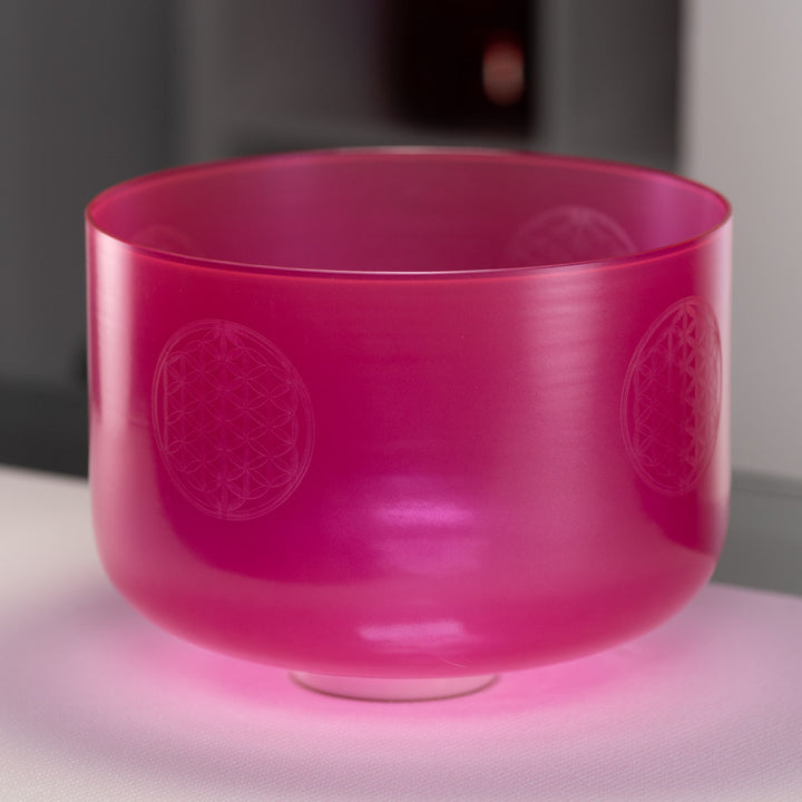 13" C-22 Rose Garden Singing Bowl with Flower of Life