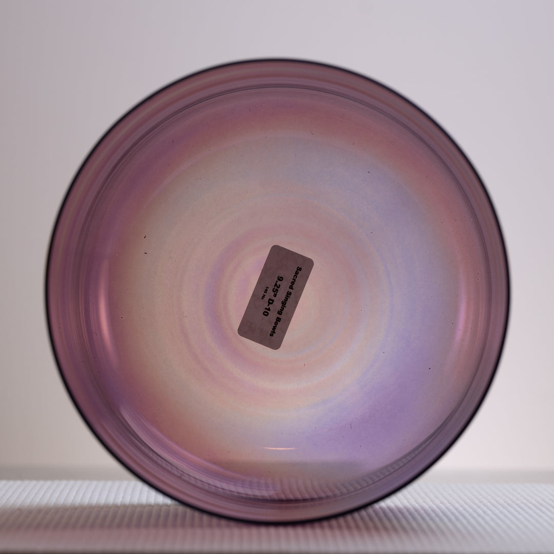 9.25" D-10 Amethyst Activation Crystal Singing Bowl