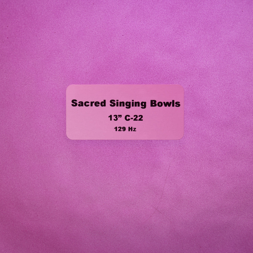 13" C-22 Rose Garden Singing Bowl with Flower of Life