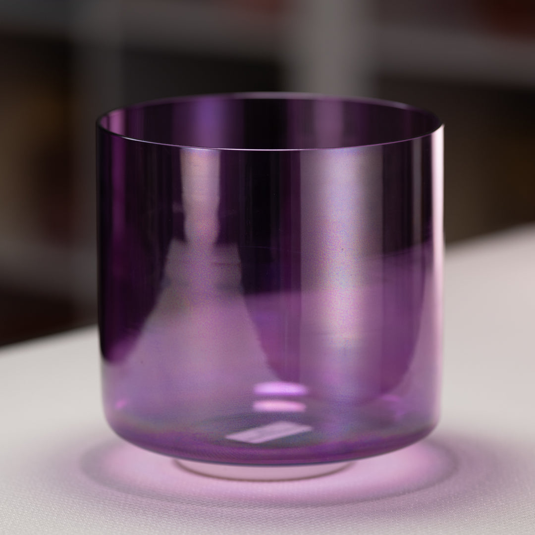 8" B+46 Lavender Lotus Crystal Singing Bowl