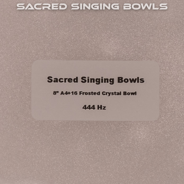 8" A+16 Frosted Crystal Singing Bowl