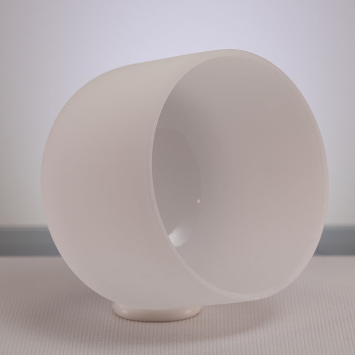 11.75" F+1 White Frosted Singing Bowl