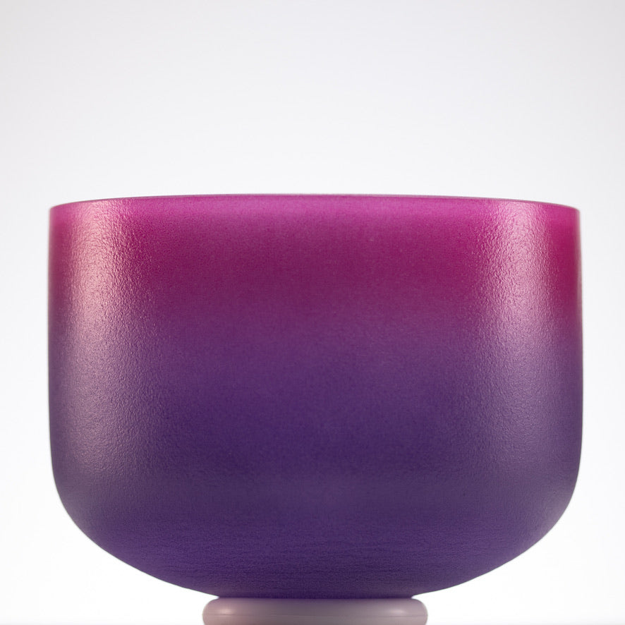 10" F#-27 Blossoming Heart Frosted Crystal Singing Bowl