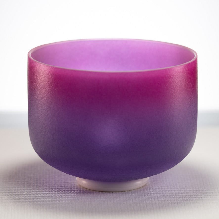 10" F#-27 Blossoming Heart Frosted Crystal Singing Bowl