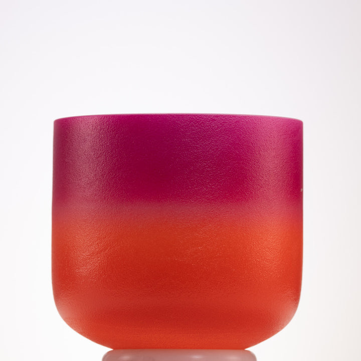 Pink and orange singing bowl