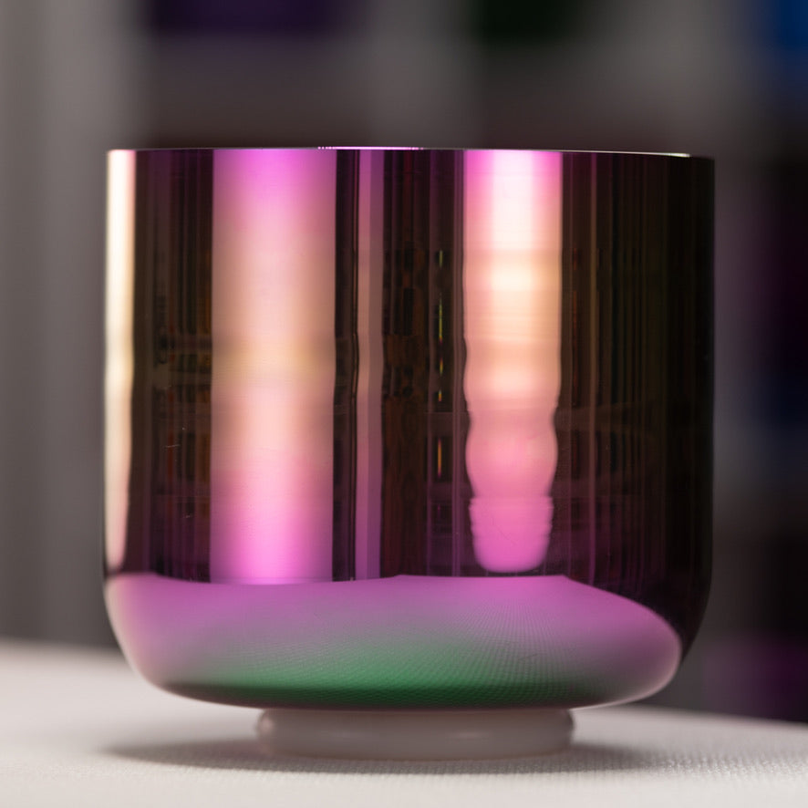 8.25" C#+25 Celestial Rainbow Crystal Singing Bowl from Bowls of Sound