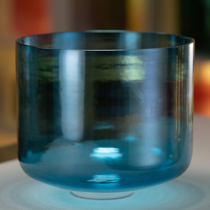 11.75" C-23 Caribbean Blue Crystal Singing Bowl