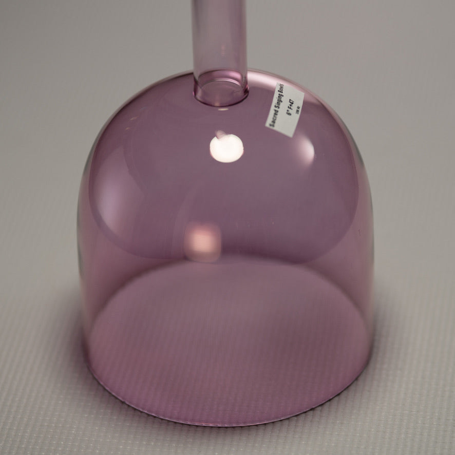 6" F+47 Solar Violet Handheld Crystal Singing Bowl