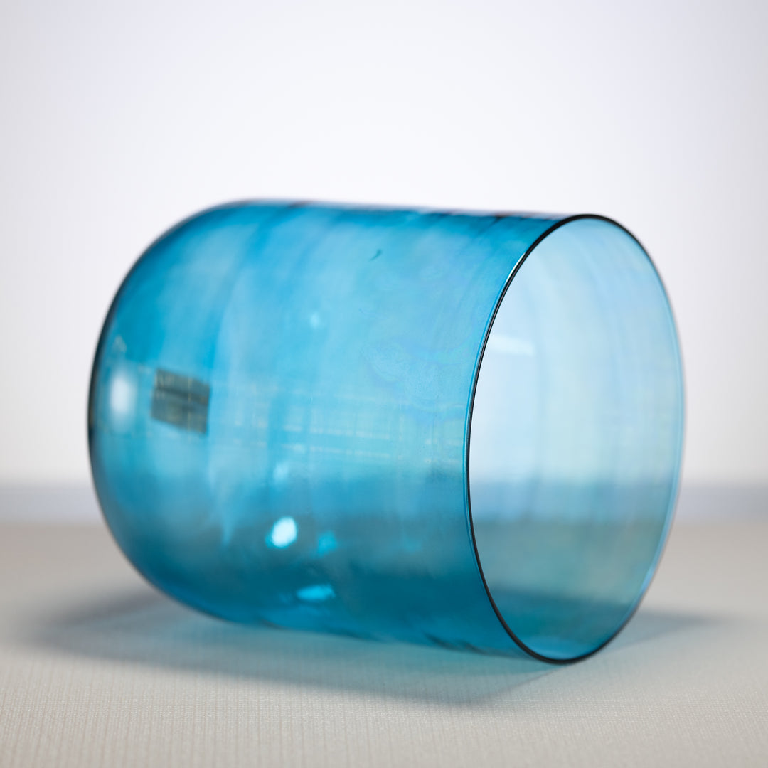 8" B+22 Caribbean Blue Crystal Singing Bowl