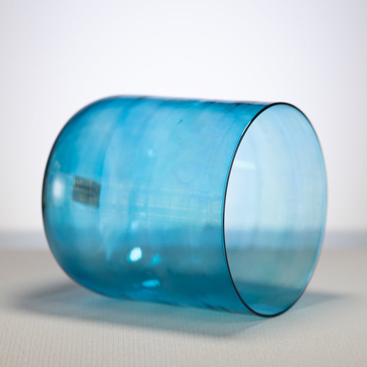 8" B+22 Caribbean Blue Crystal Singing Bowl