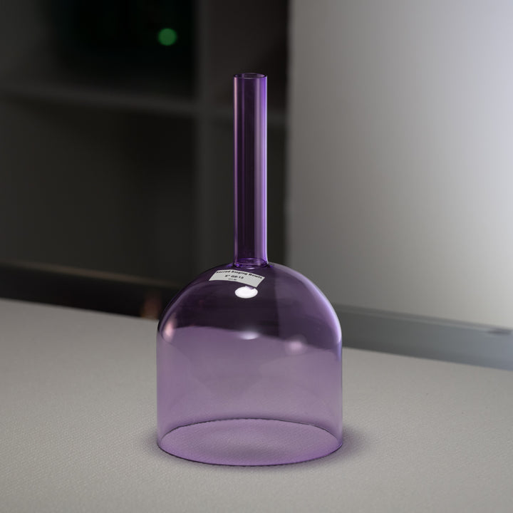 6" G#-15 Lavender Lotus Handheld Crystal Singing Bowl