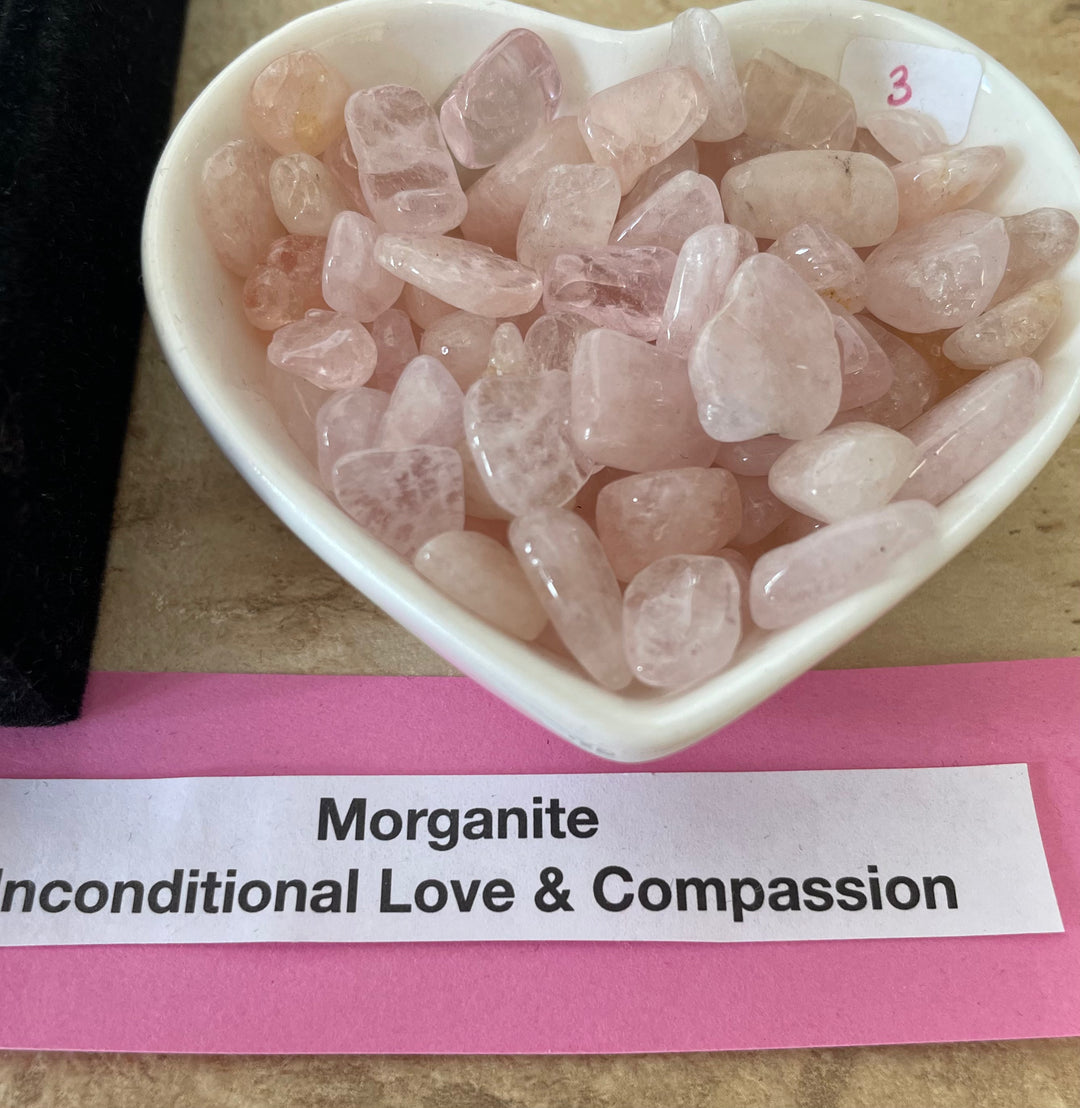Tiny Morganite Tumbles