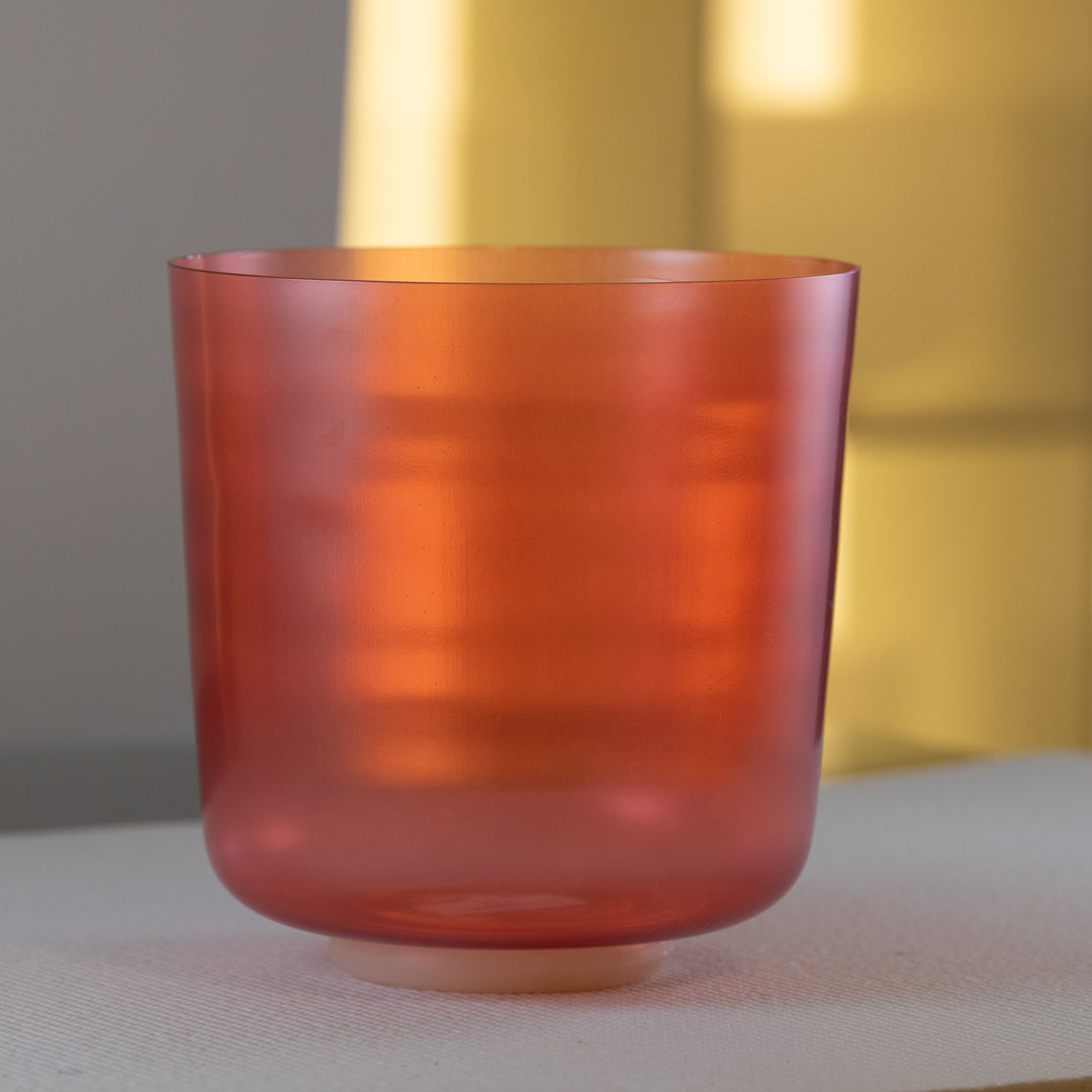 9" C-2 Ruby Ray Crystal Bowl