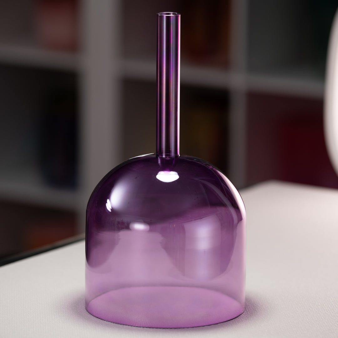 8" A+30 Lavender Lotus Crystal Singing Bowl, Handheld